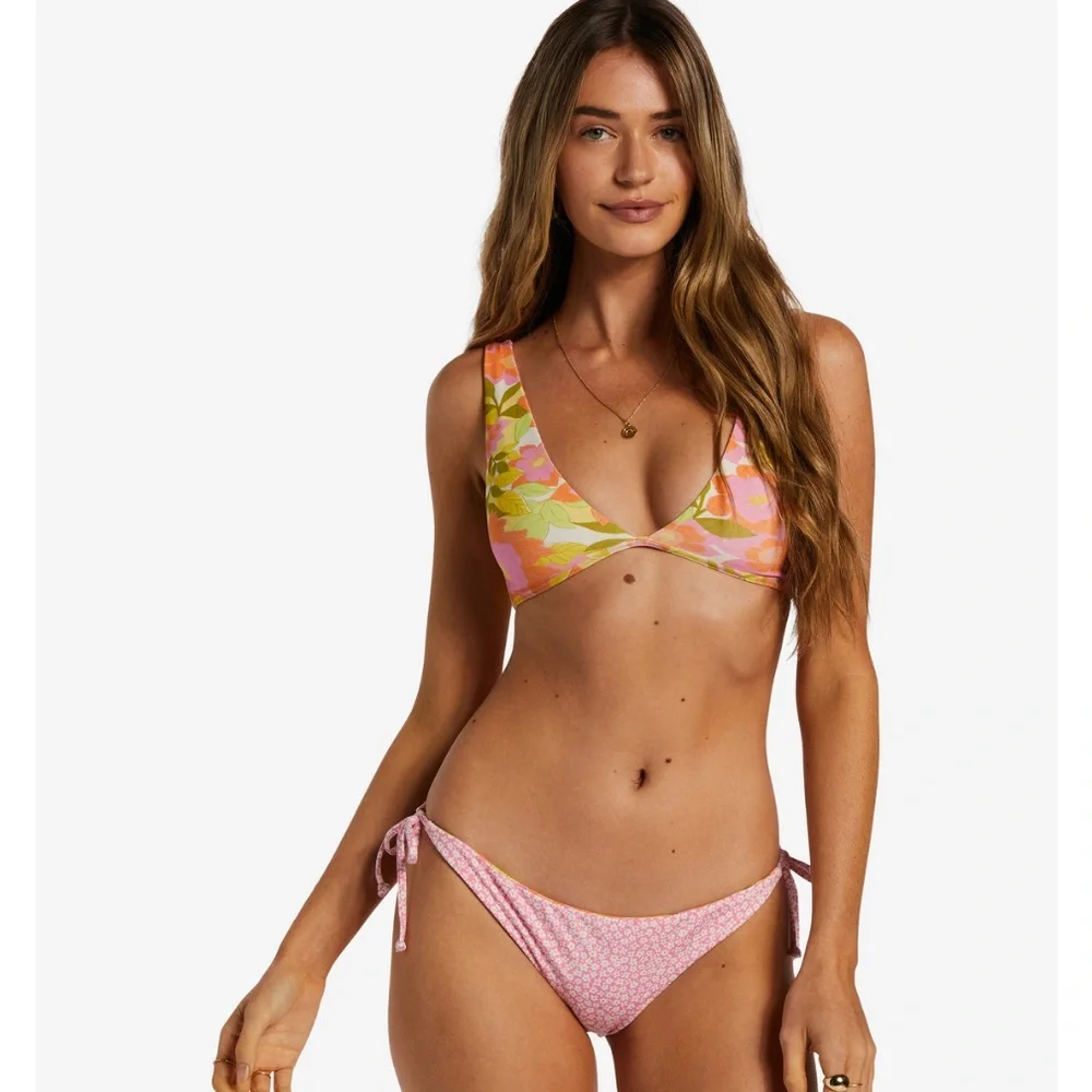 🔥🔥BILLABONG - REVERSIBLE SUMMER FOLK AVA TANK TIE SIDE MED BIKINI SET🔥🔥 - Picture 12 of 12